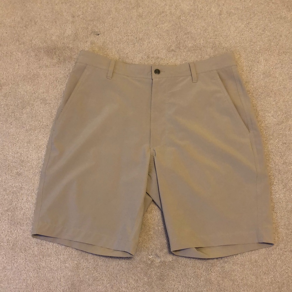 Khaki golf shorts